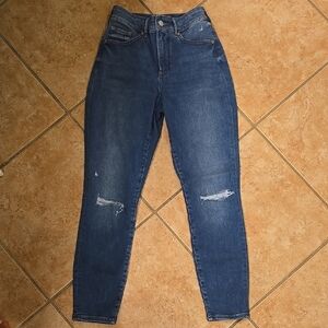 Express Curvy Skinny High Rise Women's Blue Jeans